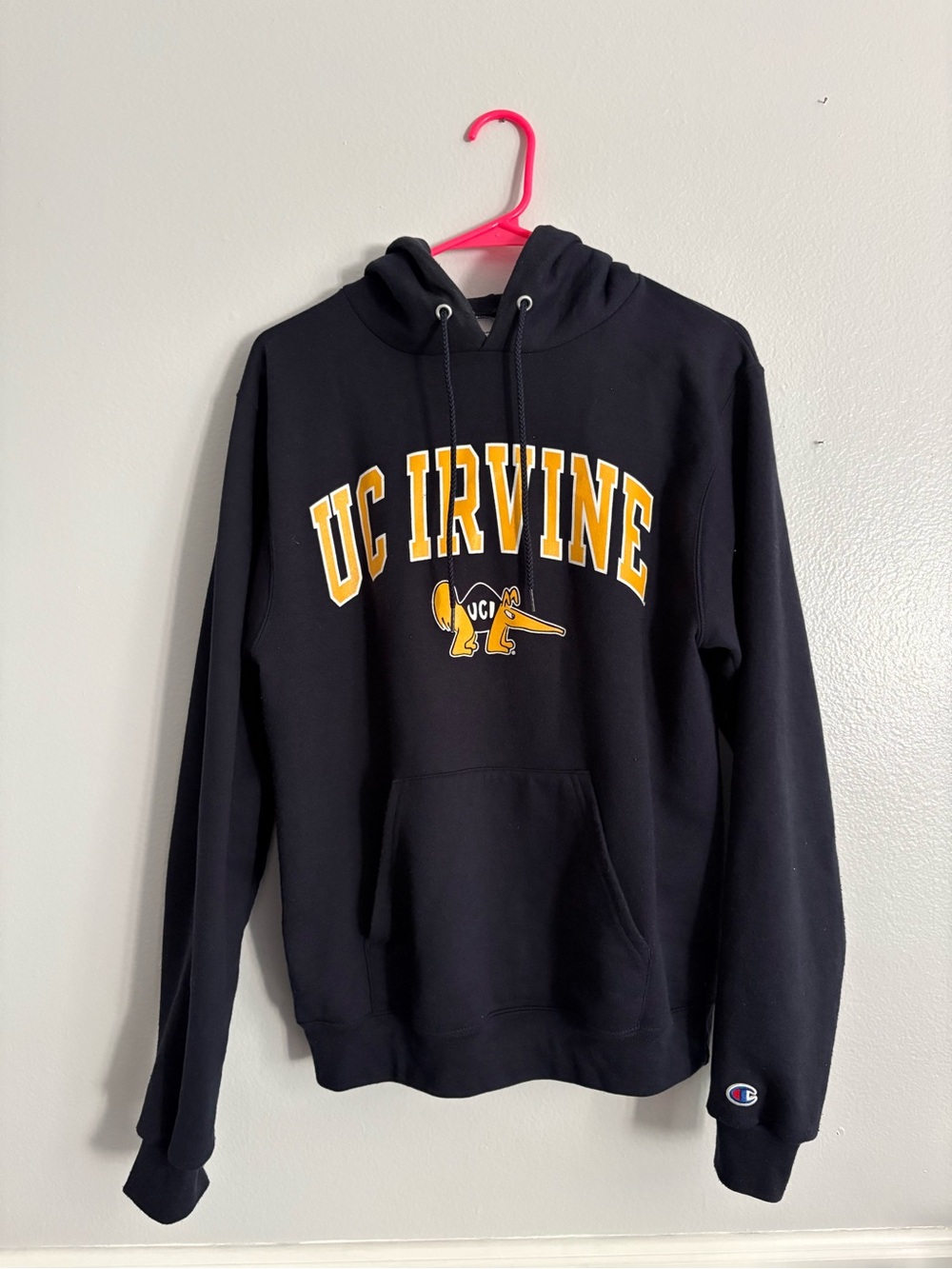 Champion Navy UC Irvine Arch Logo Crewneck Hoodie